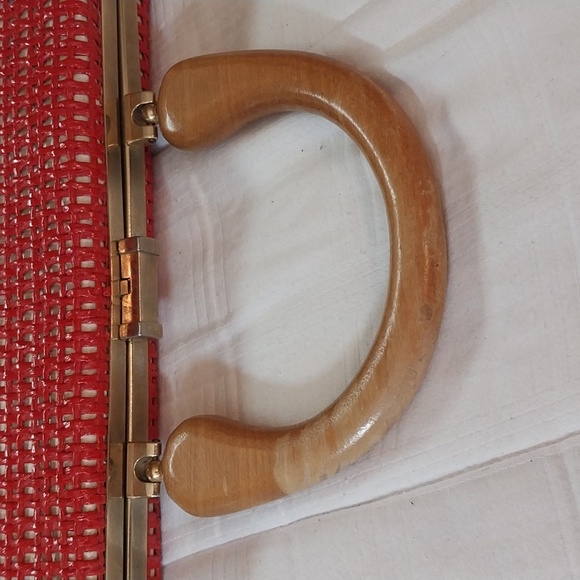 Pier Giorgio red wicker bag - Picture 8 of 15